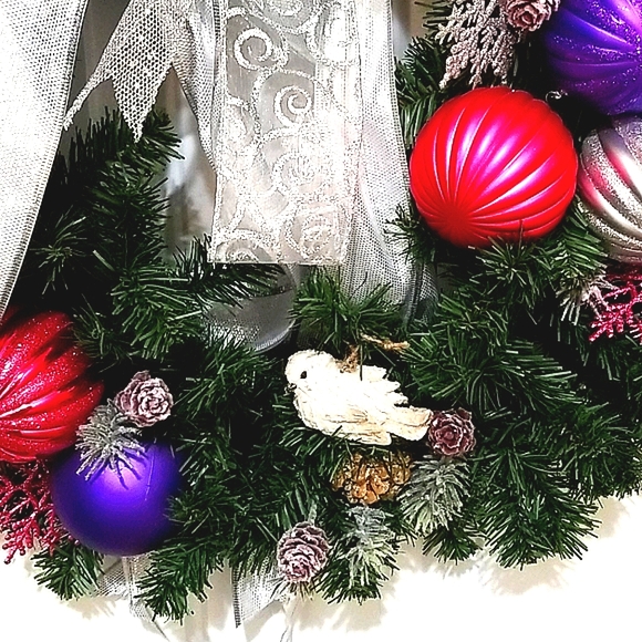 July is Christmas Wreath Handmade by Me! - Picture 5 of 11